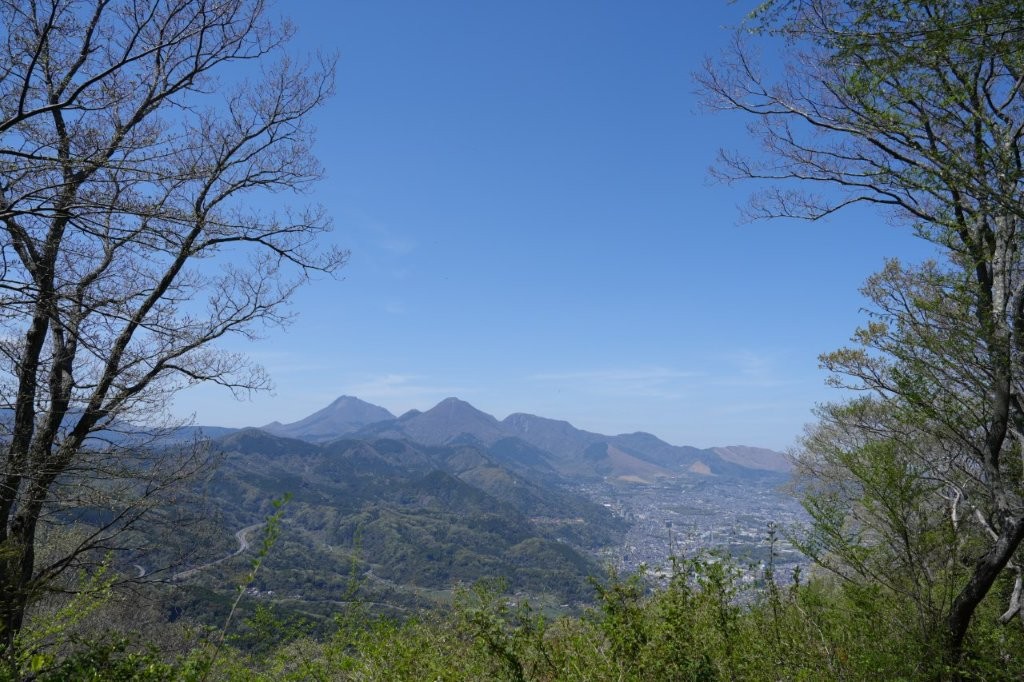 山頂から見える別府方面の景色